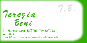 terezia beni business card